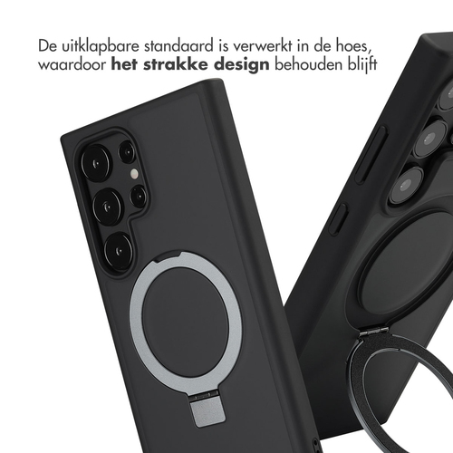 Accezz Ring Stand Backcover met MagSafe Samsung Galaxy S24 Ultra - Zwart, afbeelding 6
