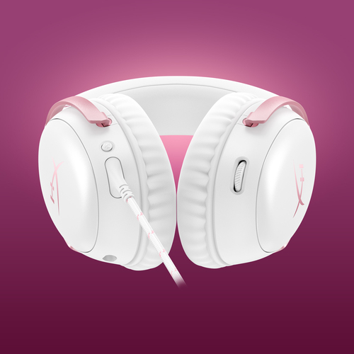 HyperX Cloud III Wired Gaming Headset - Wit/Roze (PC, PS5, Xbox Series X/S) – Foto 4 van 10