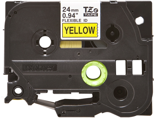 Original Brother TZEFX651 24mm Flexible Tape - Black on Yellow - image 2