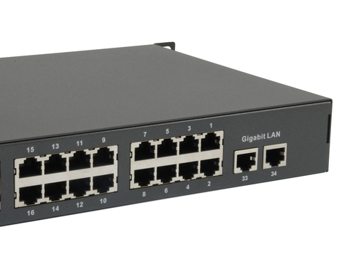 LevelOne 34-Port Fast Ethernet PoE Switch, 802.3at/af PoE, 32 PoE Outputs, 2 x Gigabit RJ45 – image 5