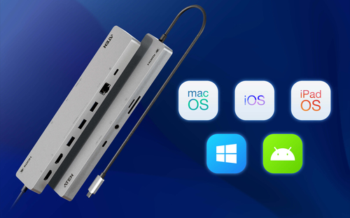 ATEN UH3240-AT laptop dock/port replicator Wired USB Type-C Silver – image 6