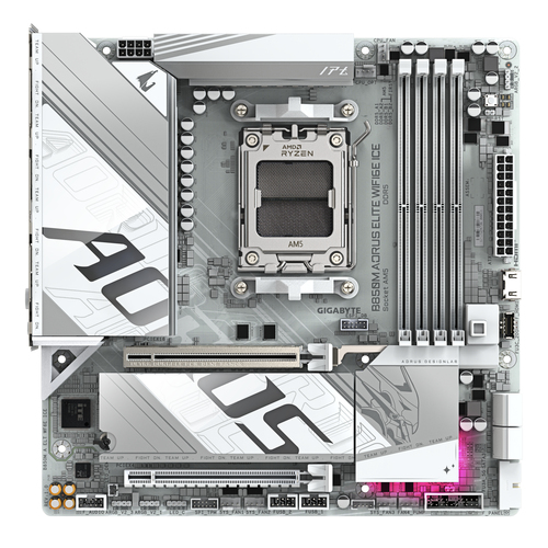 Gigabyte B850M Aorus Elite WIFI6E Ice Amd Ryzen AM5 DDR5 Atx Motherboard - image 2