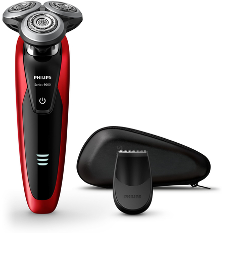 Philips SHAVER Series 9000 S9151/12 men's shaver Rotation shaver Trimmer Black, Red