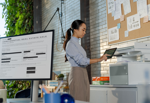 HP LaserJet Enterprise Flow MFP 5602zfw Printer – image 3
