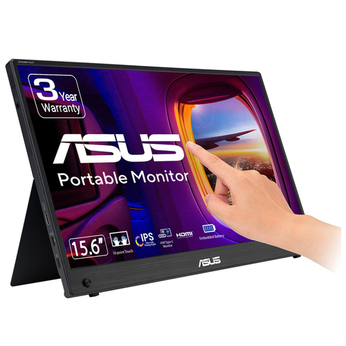 ASUS ZenScreen MB16AMTR монитор для ПК 39,6 cm (15.6") 1920 x 1080 пикселей Full HD ЖК Сенсорный экран Черный