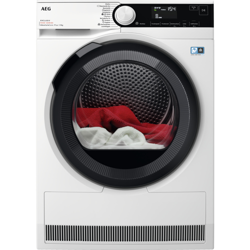 AEG TR9T70699 сушилка для белья Отдельно стоящий Фронтальная загрузка 9 kg Черный, Белый