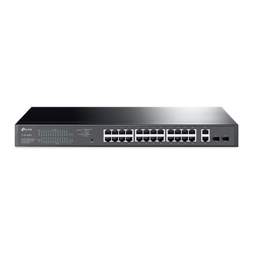 TP-Link TL-SG1428PE сетевой коммутатор Управляемый L2 Gigabit Ethernet (10/100/1000) Питание по Ethernet (PoE) 1U Черный