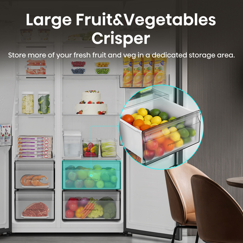 Hisense RS5P528STBE side-by-side refrigerator Freestanding – image 7