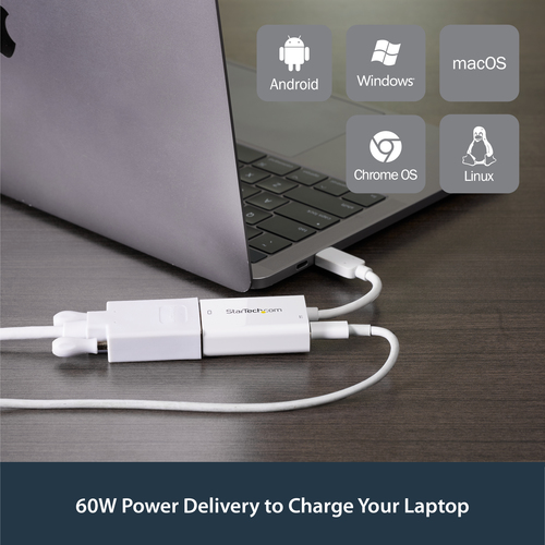 StarTech.com USB C to VGA Adapter with Power Delivery - 1080p USB Type-C to VGA Monitor Video Converter w/ Charging – image 7