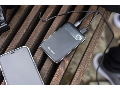 Sandberg 421-16 powerbank Lithium-Polymeer (LiPo) 10000 mAh Aluminium, Zwart, afbeelding 2