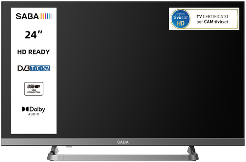 SABA SA24M10 TV 61 cm (24") HD Grey 160 cd/m²