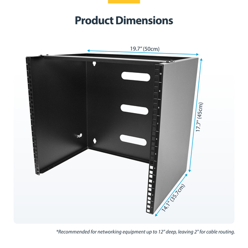 StarTech.com 10U Wall Mount Network Rack – image 9