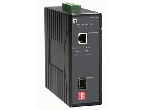 LevelOne 10/100/1000 Industrial Media Converter, SFP -40 ~ 75C