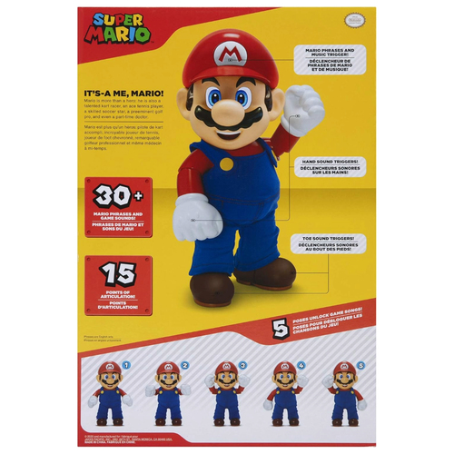 Super Mario - It's-a Me, Mario! Interactive Figure (31cm) – Foto 2 van 10