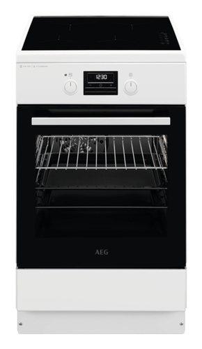 AEG CIB56494BW Freestanding cooker Electric Zone induction hob White