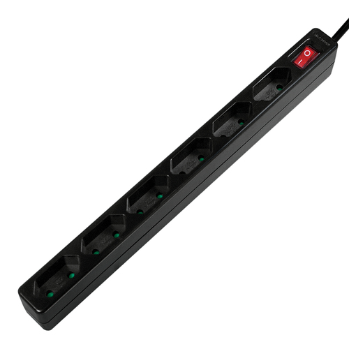 Product image: LogiLink LPS232B power extension 1.5 m 6 AC outlet(s) Indoor Black
