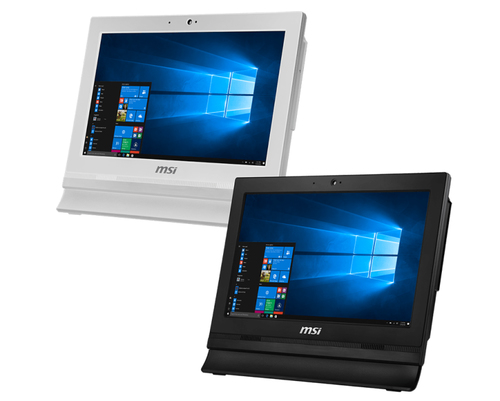 MSI Pro 10M-085US Процессор Intel® Celeron® 5205U 39,6 cm (15.6") 1366 x 768 пикселей Сенсорный экран ПК все в одном 4 GB DDR4-SDRAM 128 GB Твердотельный накопитель (SSD) Windows 11 Pro Wi-Fi 5 (802.11ac) Черный