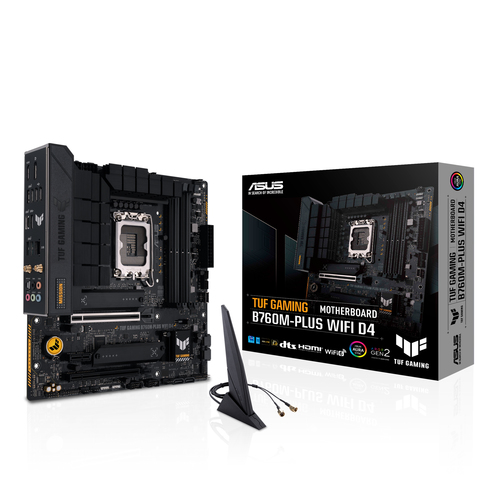 ASUS TUF GAMING B760M-PLUS WIFI D4 Intel B760 LGA 1700 Микро ATX