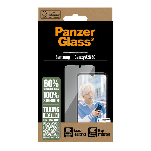 PANZERGLASS SCREEN PROTECTOR ULTRA-WIDE FIT - CLEAR, afbeelding 3