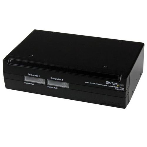 StarTech.com 2 Port DVI USB KVM Switch with Audio and USB 2.0 Hub