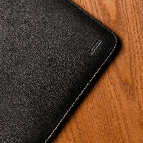 Accezz Leather hoes voor MacBook 14 inch Laptop sleeve Zwart, afbeelding 8