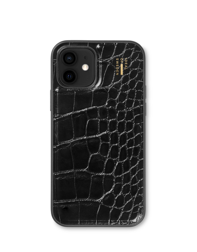iDeal of Sweden Vegan Leather Case iPhone 12 / 12 Pro Black Croco