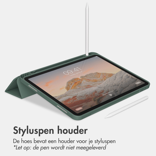 Accezz Smart Silicone Bookcase iPad Air 13 inch (2024) M2 - Donkergroen, afbeelding 6