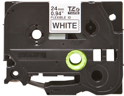 Original Brother P-Touch TZEFX251 24mm Flexible Tape - Black on White - image 2