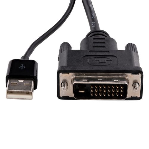 StarTech.com DVI to DisplayPort Adapter - USB Power - 1920 x 1200 - DVI to DisplayPort Converter - Video Adapter - DVI-D to DP (DVI2DP2) Videoadapter Sort – billede 3