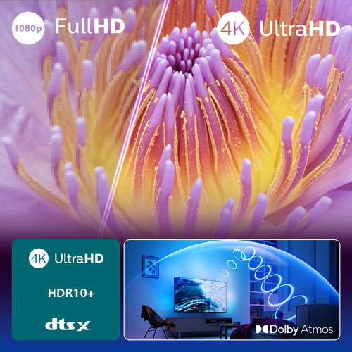 65" Philips Ambilight 65PUS8500/12 Smart 4K Ultra HD Hdr Qled TV, Black - image 4