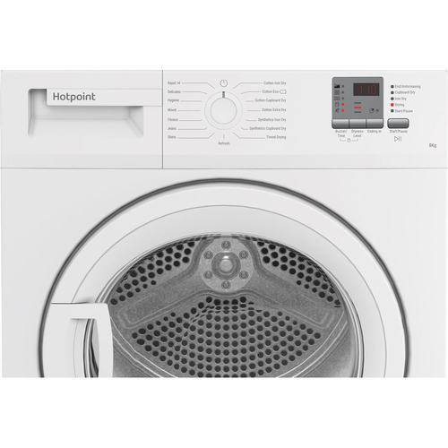 Hotpoint C HD C82 Wwgd UK 8Kg Condenser Tumble Dryer - White - B Rated, White - image 6