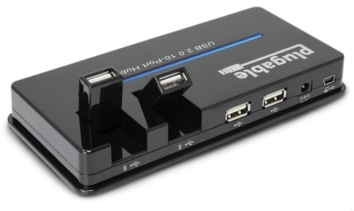 Plugable Technologies USB Hub, 10 Port - USB 2.0 with – image 3