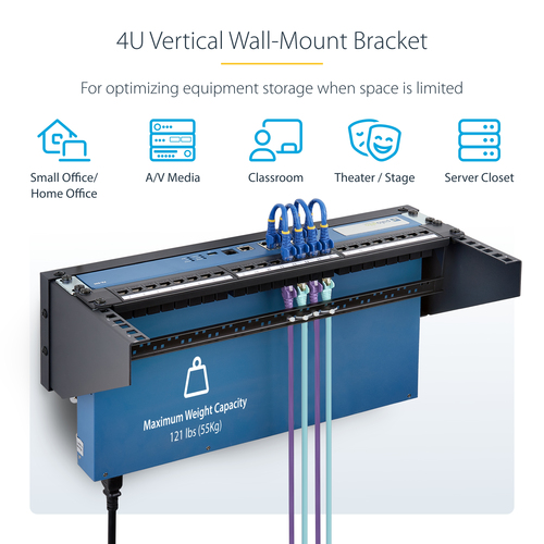 StarTech.com 4U Vertical Wall-Mount Bracket For – image 9