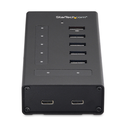 StarTech.com 7 Port USB C Hub - USB Type-C to 2x USB-C/5x USB-A - Commercial Metal USB 3.0 Hub - SuperSpeed USB 3.2 Gen 1 (5Gbps) - Self Powered - BC 1.2 Fast C – image 7