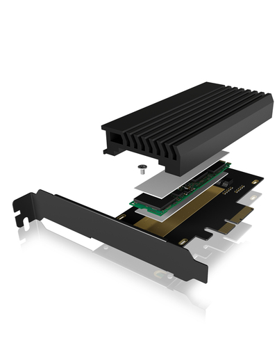 ICY BOX IB-PCI214M2-HSL, uitbreidingskaart voor NVMe-SSD adapter, afbeelding 2