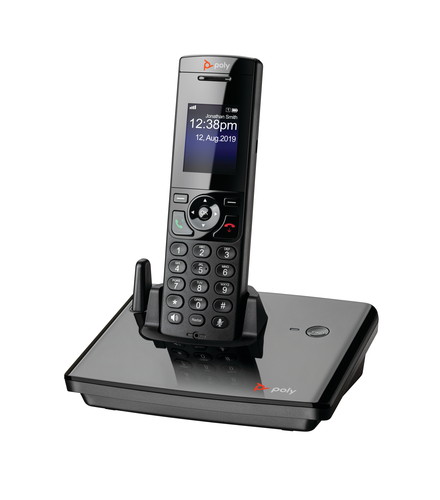 HP Poly VVX D230 DECT 1880-1900 MHz Base Station and DECT Phone Handset Kit with Power Supply – image 4