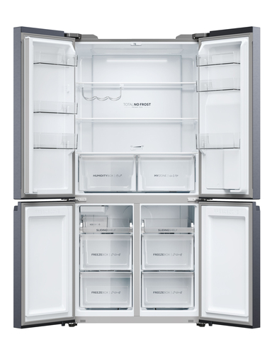Haier HCR5919EHMB American Fridge Freezer in Brushed Black with Ice Wa - image 3