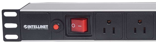Intellinet Barra multicontacto con 8 salidas para montaje en 1U de rack de 19" - Tipo EU imagen 3
