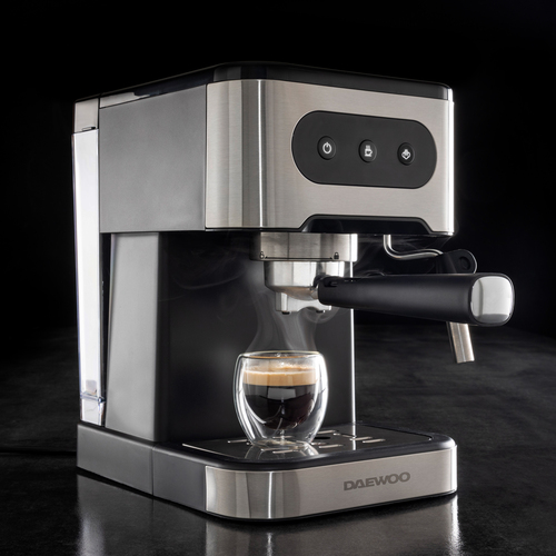 Daewoo Unisex Dual Cup 20 Bar 'Flava' Espresso Coffee Machine w/ Milk Frother 1.5L in Silver Size: 1500ml Silver 1500ml female - image 2