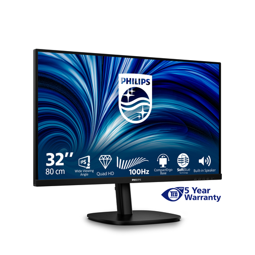 Philips 3000 series 32B2N3500/00 pantalla para PC 80 cm (31.5") 2560 x 1440 Pixeles Quad HD LCD Negro
