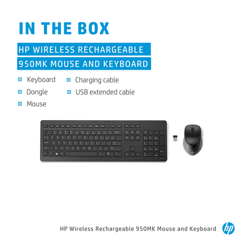 HP Wireless Rechargeable 950MK Mouse and Keyboard – image 5