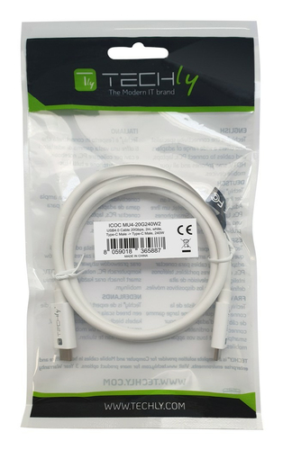 Techly USB 4.0 Kabel 20G 240W 2m, afbeelding 2