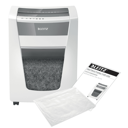 Leitz IQ Office Pro P6+ Papierversnipperaar Micro cut 1 x 5 mm 30 l Aantal bladen (max.): 20 vellen Veiligheidsniveau 6 Ook geschikt voor Nietjes, Paperclips – Foto 9 van 10