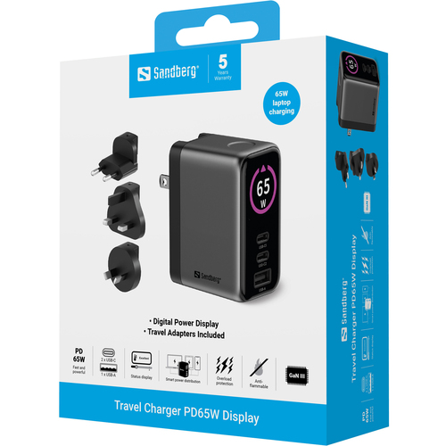 Sandberg Travel Charger PD65W Display – image 6