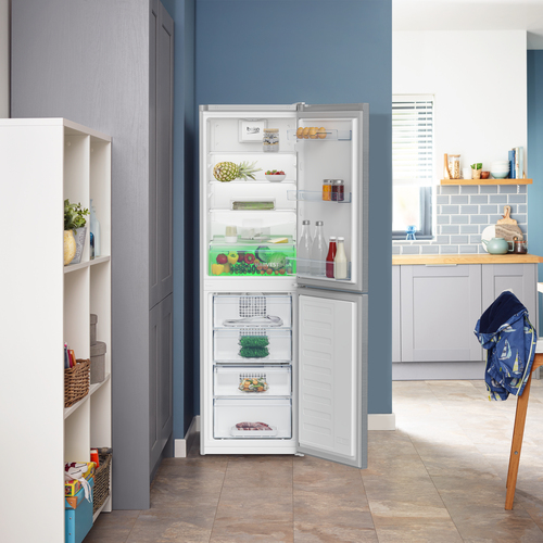 Beko CNG4582VPS 182cm 50/50 Frost Free Fridge Freezer - Stainless Steel Effect - E Rated, Stainless Steel - image 5