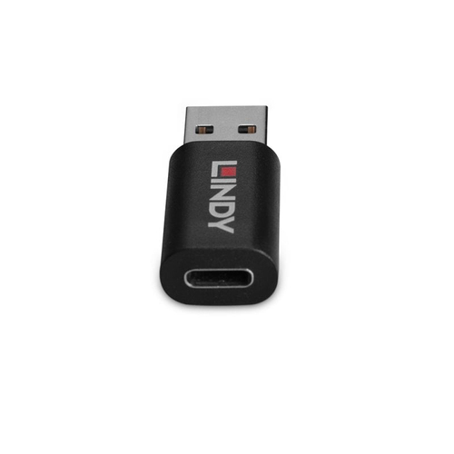Lindy 71264 tussenstuk voor kabels USB Type A USB Type C Zwart, afbeelding 3