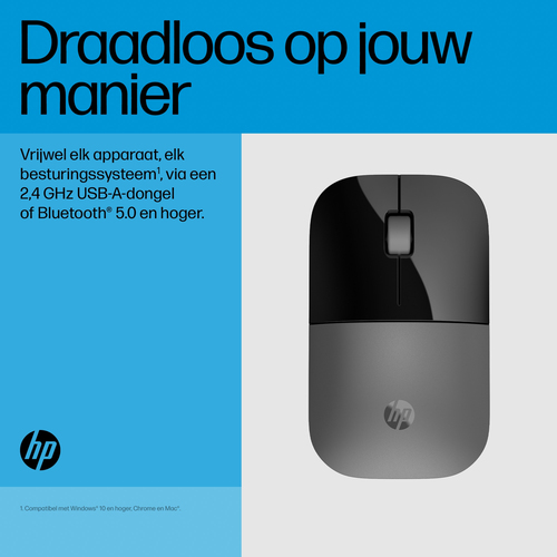 HP Z3700 Dual SLV Wireless Mouse EURO Muis Zilver – Foto 8 van 9