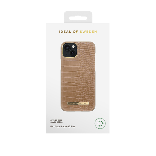iDeal of Sweden Atelier Case iPhone 15 Plus Camel Croco – image 3