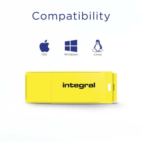 Integral 32GB USB2.0 DRIVE NEON YELLOW – image 4