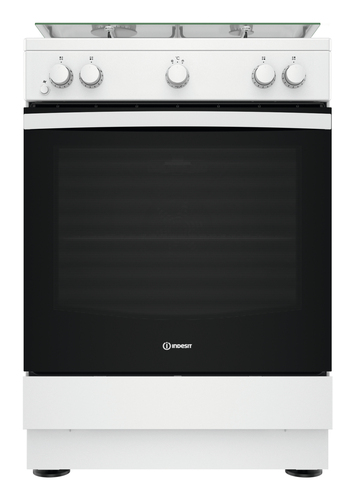 Indesit IS67G1KMW/E/1 Freestanding cooker Gas Black, White